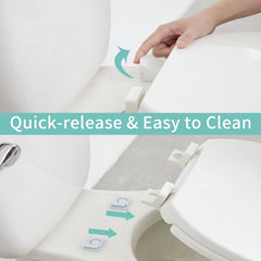 FBJ 400 Pound Slow Close Heavy Duty Oval Plastic Toilet Seat in White No Slam