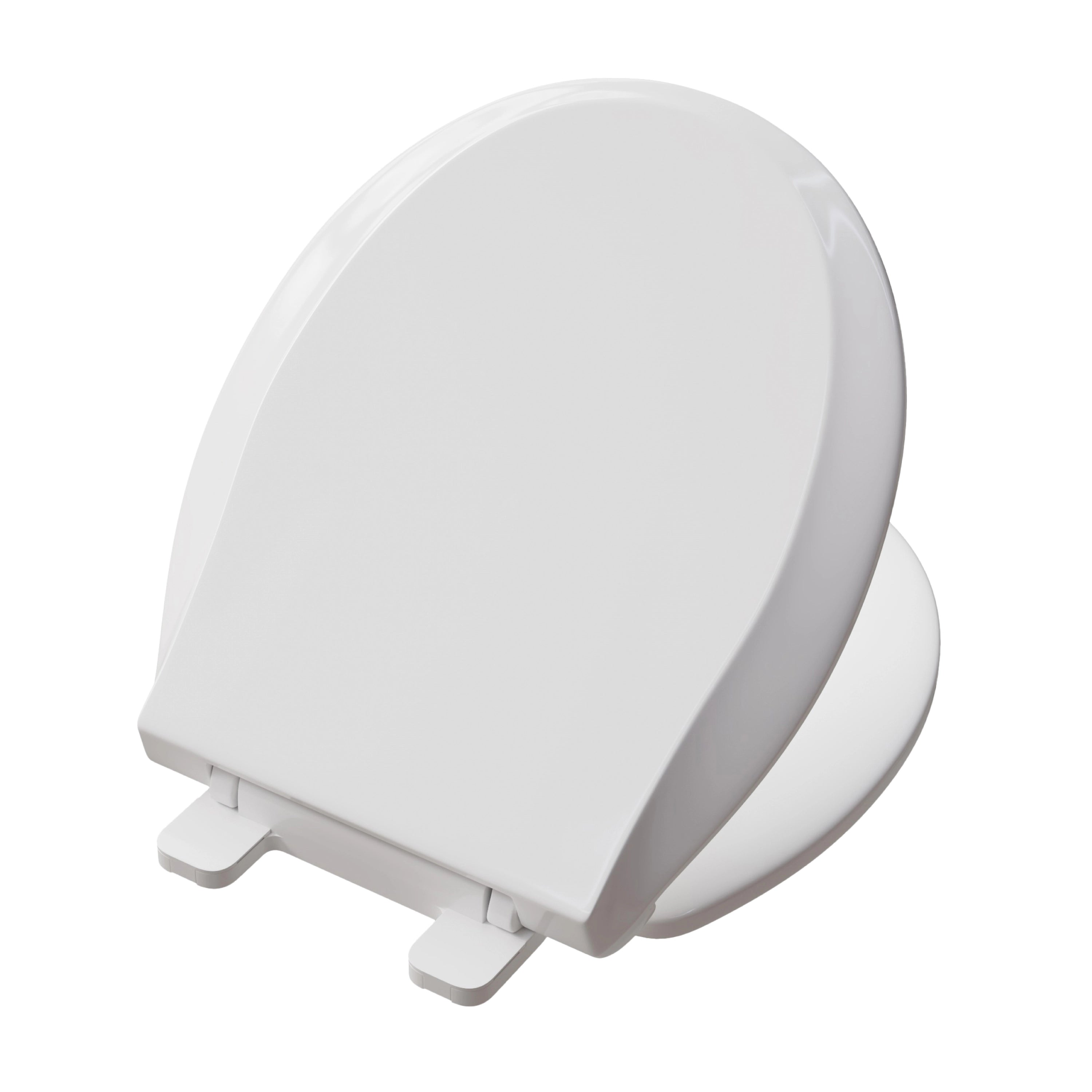 FBJ Round Plastic Toilet Seat in White, Easy to Install-NS6-R