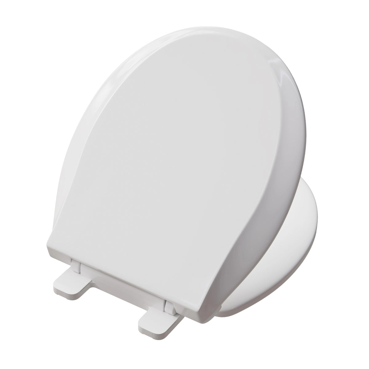 FBJ Round Plastic Toilet Seat in White, Easy to Install-NS6-R